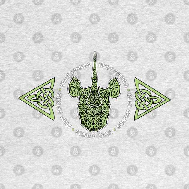 DR Knotwork Green by Dust Rhinos Swag Store